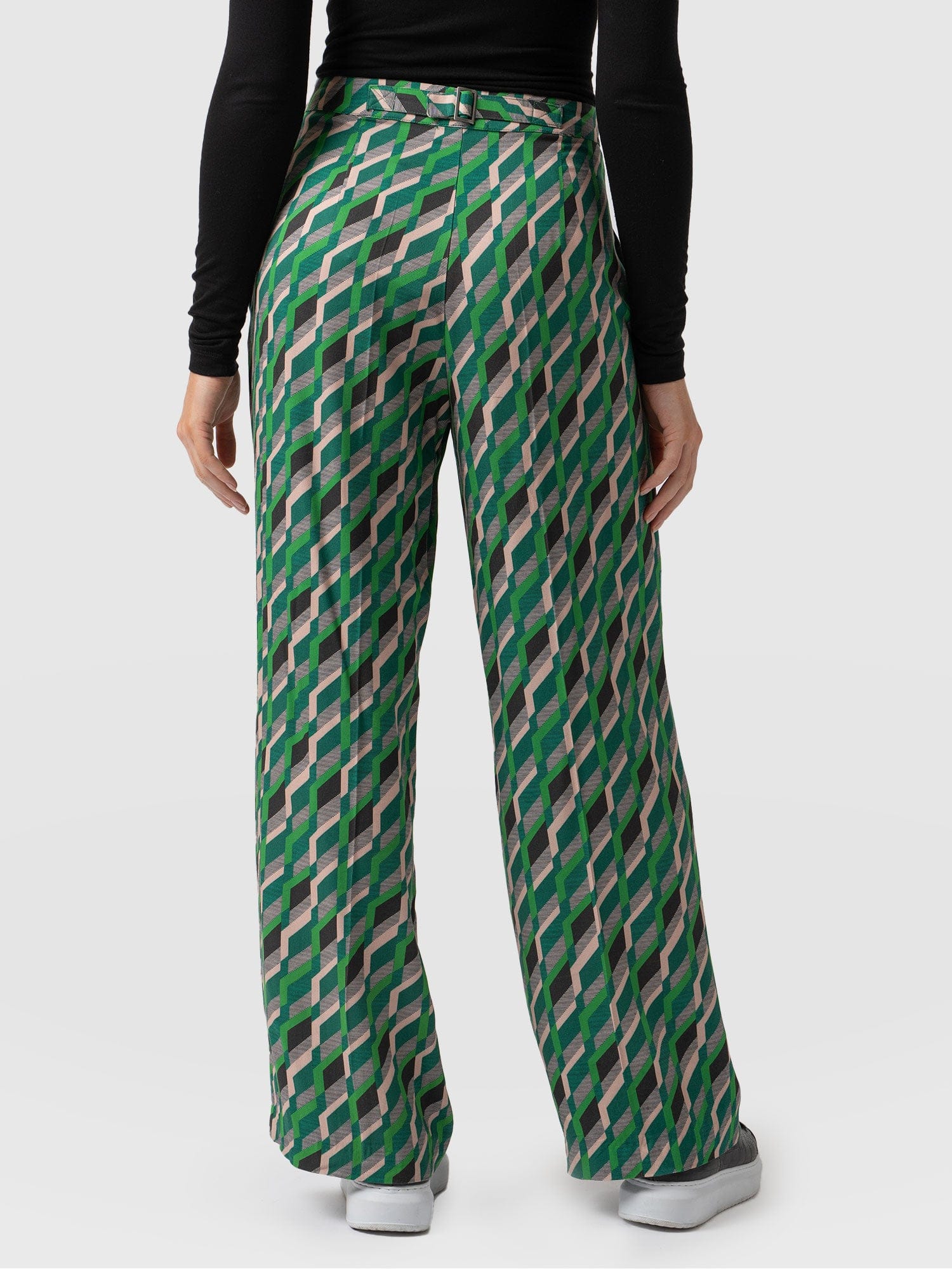 Aimee Palazzo Pant Jardin Geo - Women's Trousers | Saint + Sofia® UK